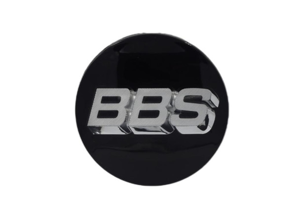 BBS Emblem Schwarz/Chrom 3D 70mm 09.23.221 Nabenkappe, Symbolscheibe 3 Klammern! NEUAUFLAGE! 5807109