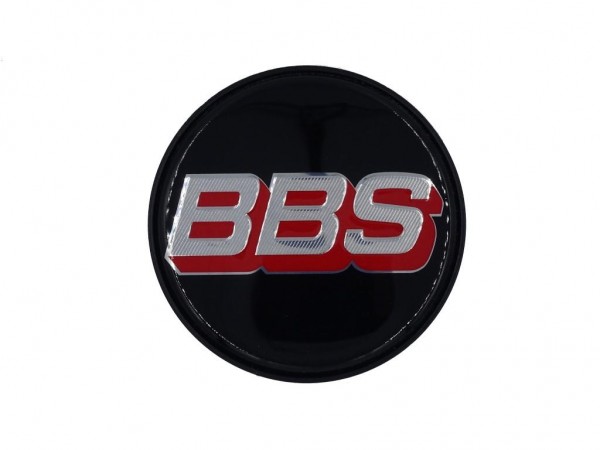 BBS Emblem Schwarz/Rot/Chrom 56mm 09.24.668 Nabenkappe, Symbolscheibe 10025114
