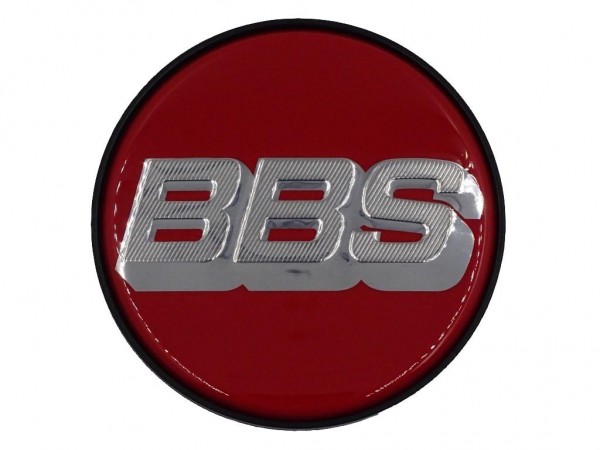 BBS Emblem Rot/Chrom 56mm 10017110 Nürburgring Edition Nabenkappe, Symbolscheibe 10024485