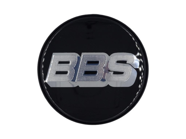 BBS Emblem Schwarz/Chrom 70mm 09.24.494 Nabenkappe, Symbolscheibe 10023603