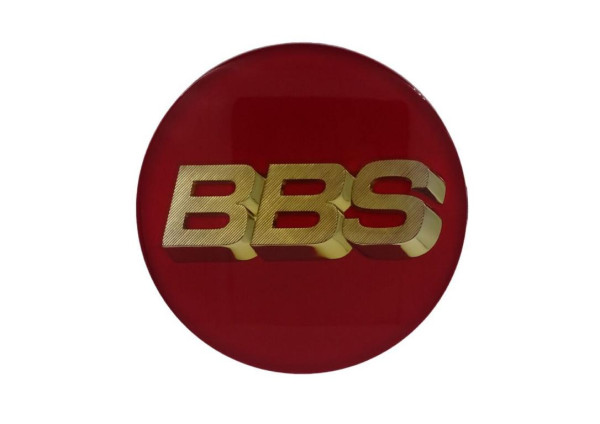 BBS Emblem Rot/Gold 70mm 3D 56.24.073R Nabenkappe, Symbolscheibe Japan